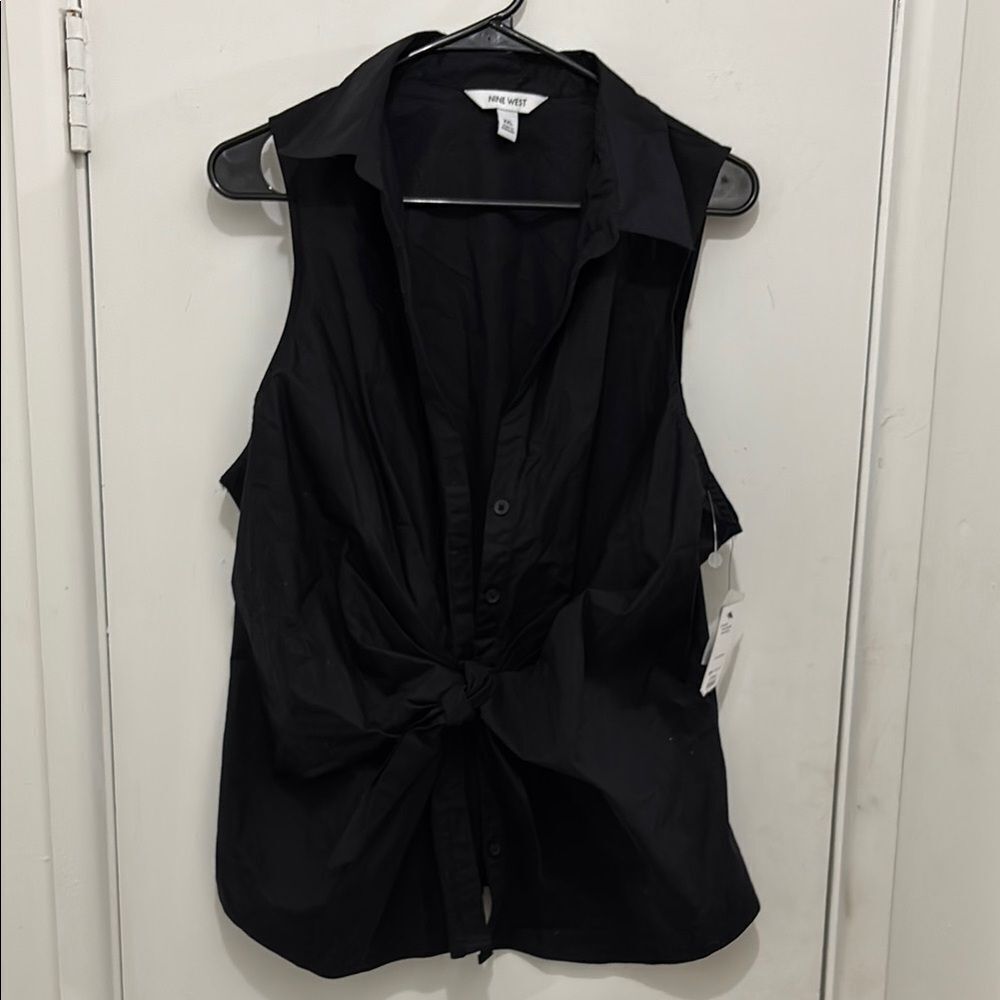 Nine West Black Sleeveless Top